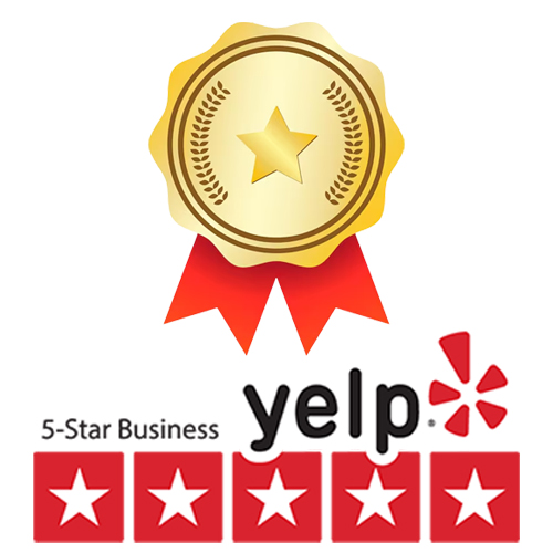 Yelp Business 5 Star Review Badge