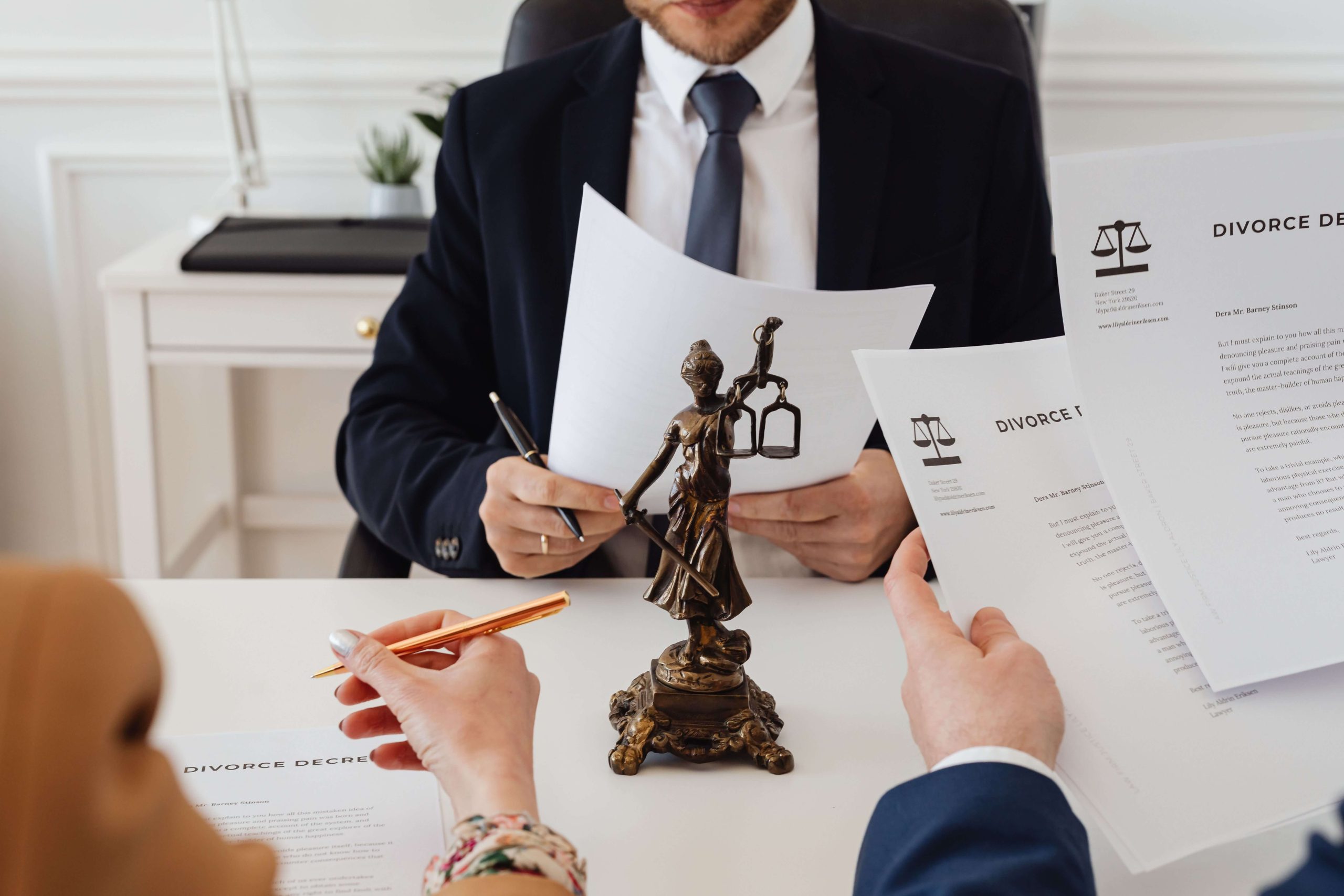 Business partners signing a buyout agreement in Los Angeles
